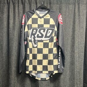 Roland Sands Design Black and Tan Checkered Men's Jersey